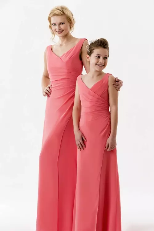 T521 Chiffon Junior and Flower Girl Dresses True Bridesmaids
